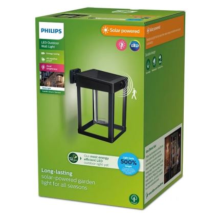 Philips - LED-Solarwandleuchte mit Sensor CAMILL LED/1,4W/3,7V 2000 mAh IP44