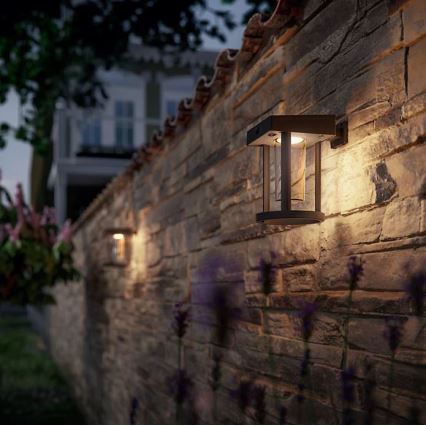 Philips - LED-Solarwandleuchte mit Sensor CAMILL LED/1,4W/3,7V 2000 mAh IP44