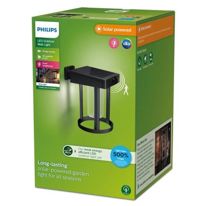 Philips - LED-Solarwandleuchte mit Sensor CAMILL LED/1,4W/3,7V 2000 mAh IP44