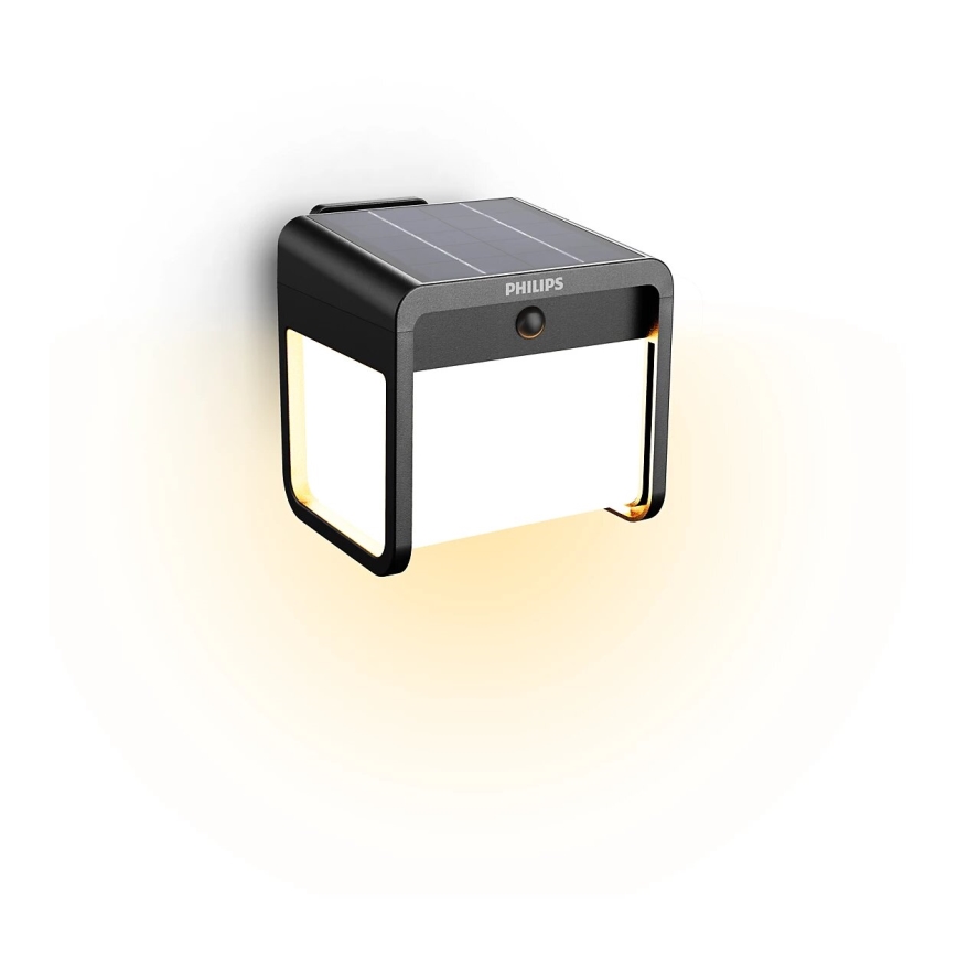 Philips - LED-Solarwandleuchte mit Sensor EZRA LED/1,8W/3,7V 2600 mAh 3000K IP44
