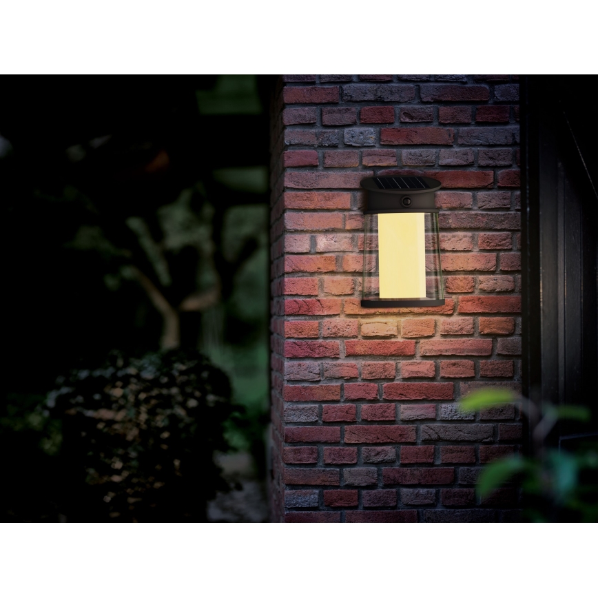 Philips - LED-Solarwandleuchte mit Sensor JUDA LED/3,2W/3,7V 2600 mAh 2700K IP44