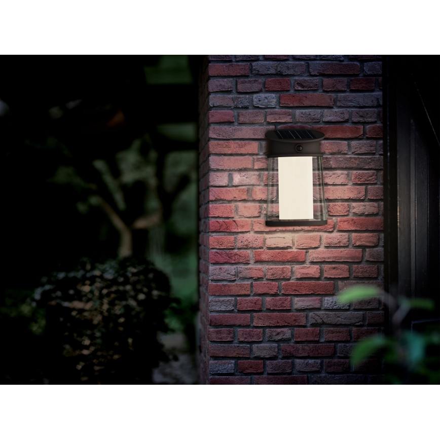 Philips - LED-Solarwandleuchte mit Sensor JUDA LED/3,2W/3,7V 2600 mAh 4000K IP44