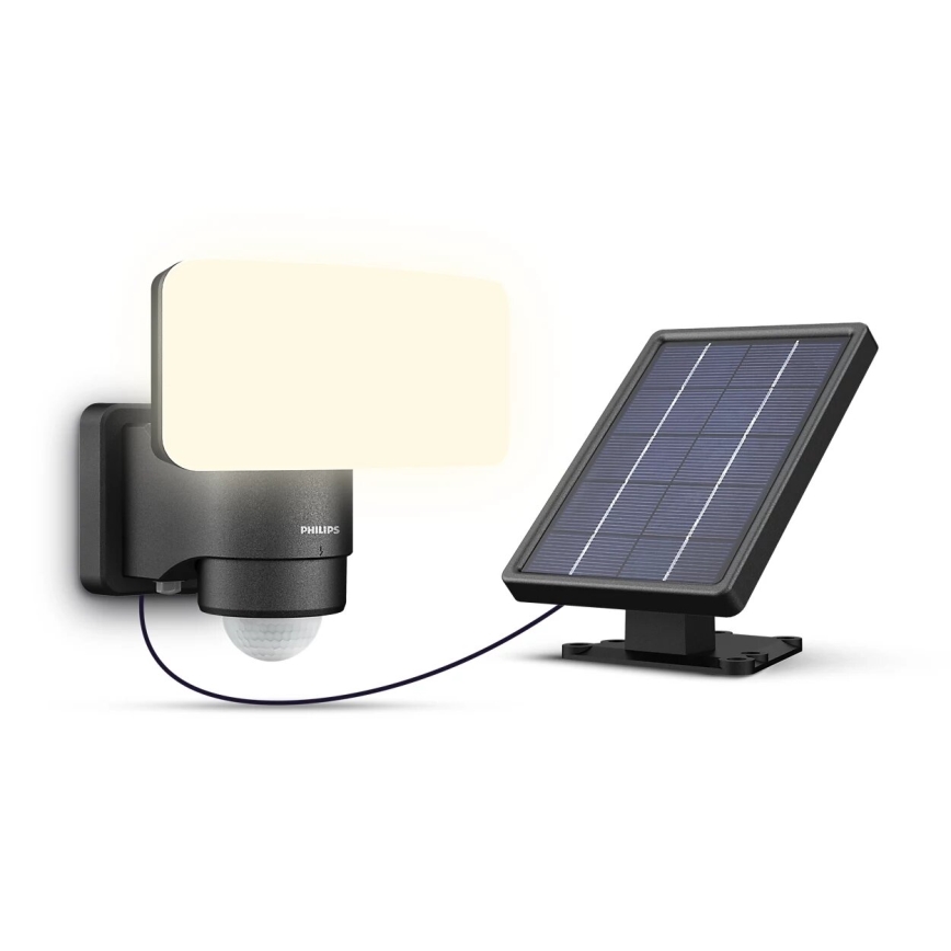 Philips - LED-Solarwandleuchte mit Sensor TYLUS LED/6W/3,7V 2600 mAh 5000K IP44