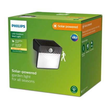 Philips - LED-Solarwandleuchte mit Sensor YARIXA LED/2,2W/3,7V 600 mAh IP44
