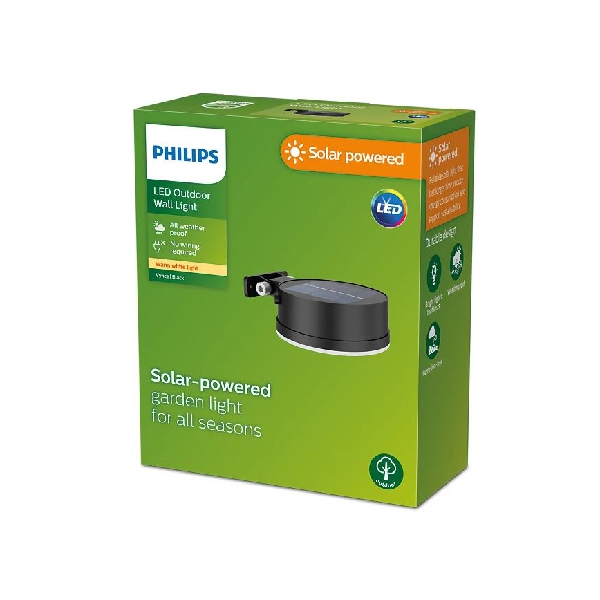 Philips - LED-Solarwandleuchte VYNCE LED/1,5W/3,7V 1500 mAh IP44