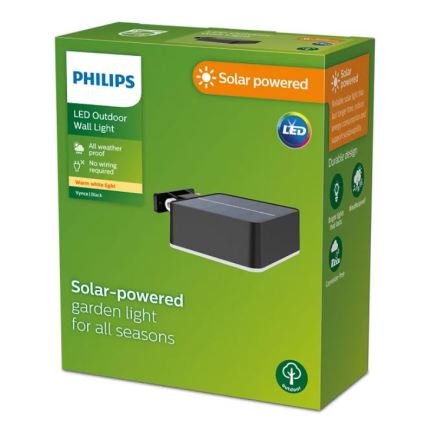 Philips - LED-Solarwandleuchte VYNCE LED/1,5W/3,7V 1500 mAh IP44