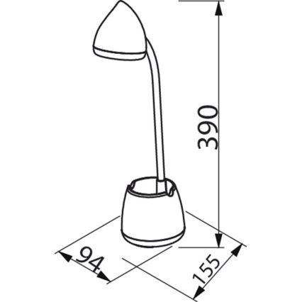 Philips - LED dimmbare Touch-Tischlampe HAT LED/4,5W/5V 1800 mAh 3000/4000/5700K CRI 90