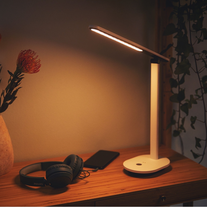 Philips - Dimmbare LED-Tischleuchte mit Touch-Funktion IVORY LED/5W/5V 3000 mAh 2700/3600/5000K CRI 90
