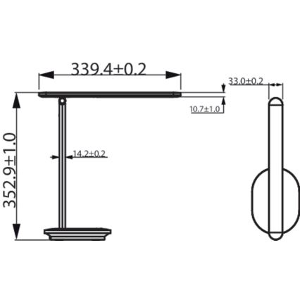 Philips - Dimmbare LED-Tischleuchte mit Touch-Funktion IVORY LED/5W/5V 3000 mAh 2700/3600/5000K CRI 90