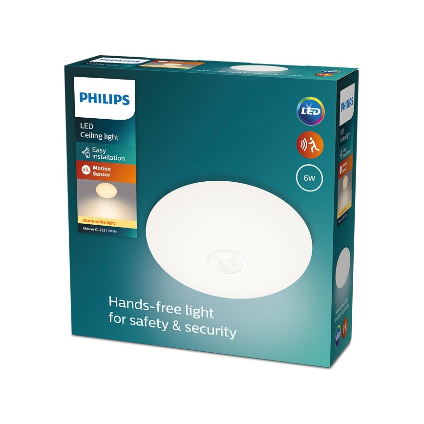 Philips - LED Deckenleuchte mit Sensor MAUVE LED/6W/230V
