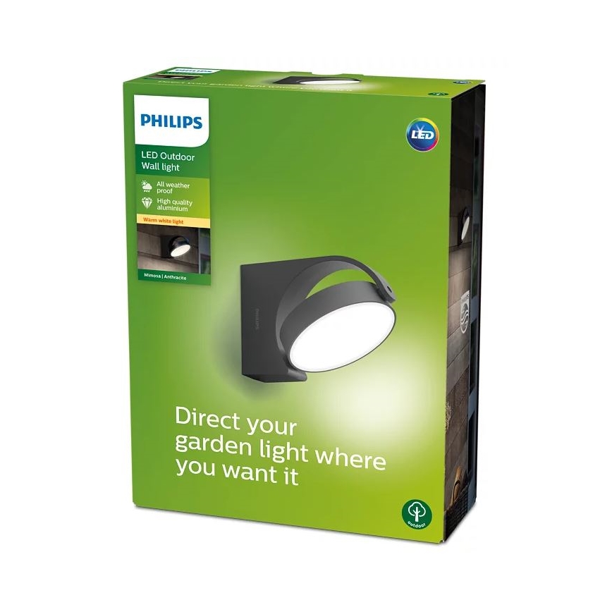 Philips - LED Außenwandleuchte LED/7W/230V 2700K IP44