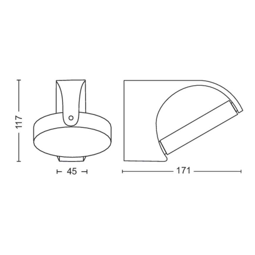 Philips - LED Außenwandleuchte LED/7W/230V 4000K IP44