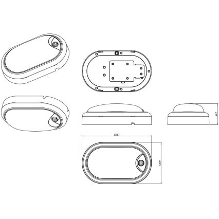 Philips - LED Wandleuchte mit Sensor PROJECTLINE LED/15W/230V IP54