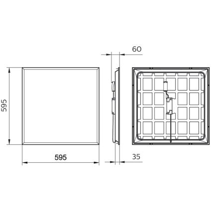 Philips - LED-Deckenpanel PROJECTLINE LED/36W/230V 59,5x59,5 cm
