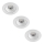 Philips - SET 3x dimmbare LED-Einbauleuchte für Badezimmer ABROSA LED/9W/230V IP44