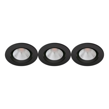Philips - SET 3x dimmbare LED Einbauleuchte SPARKLE LED/5,5W/230V 2700K schwarz