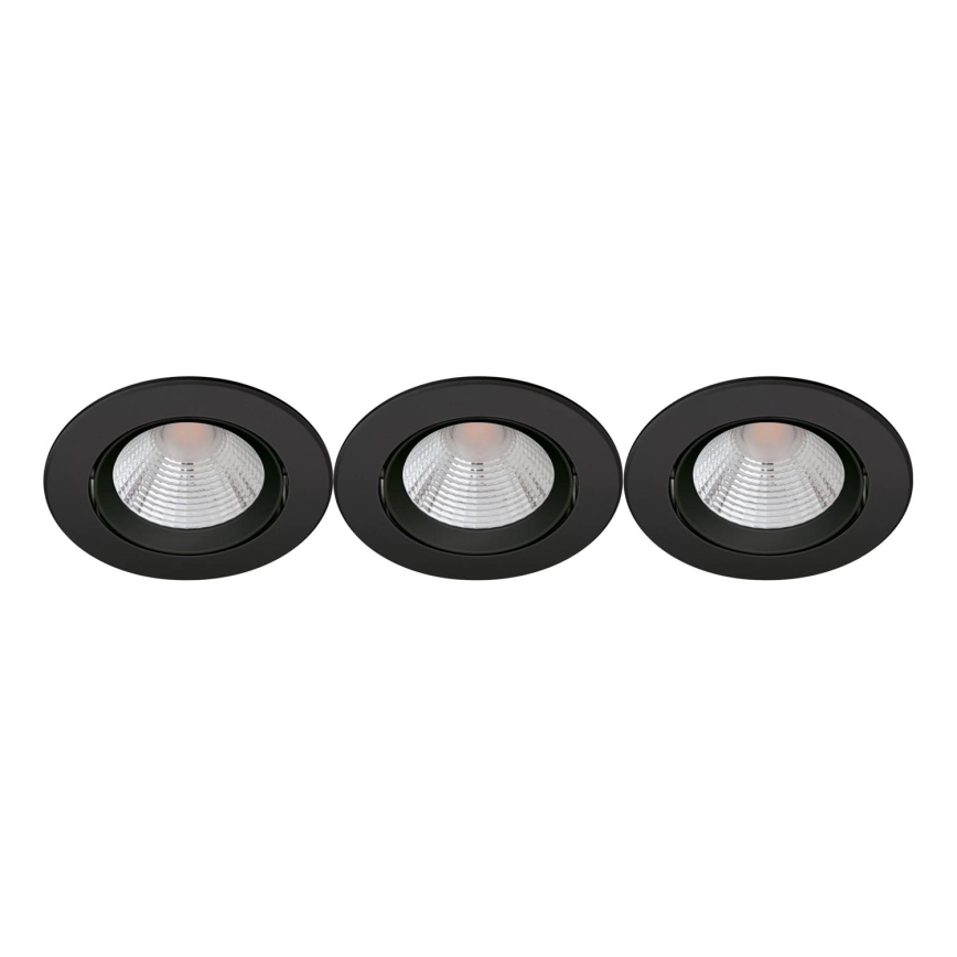 Philips - SET 3x dimmbare LED Einbauleuchte SPARKLE LED/5,5W/230V 2700K schwarz