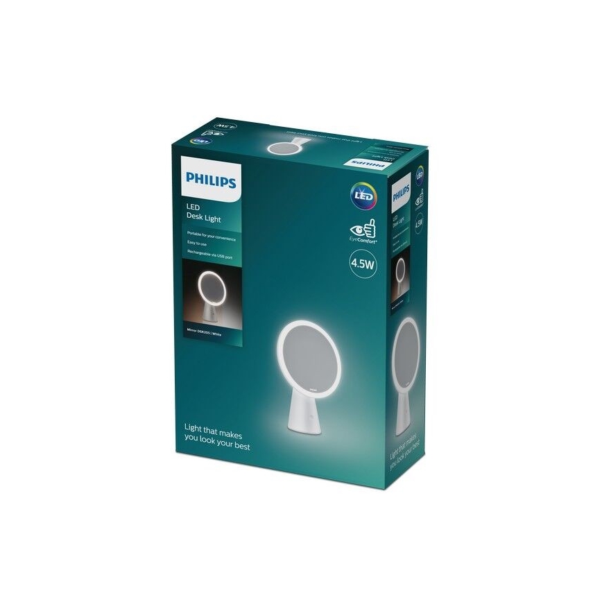 Philips - Dimmbarer Kosmetikspiegel mit LED-Beleuchtung MIRROR LED/4,5W/5V
