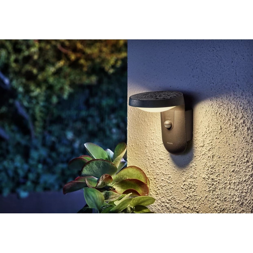Philips - LED Außenwandleuchte mit Sensor LED/9W/230V 2700K IP44
