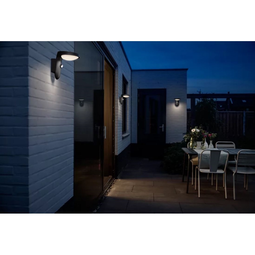 Philips - LED Außenwandleuchte mit Sensor LED/9W/230V 2700K IP44