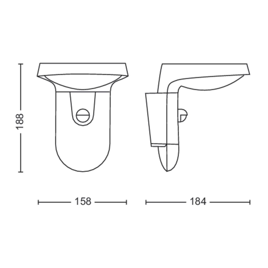 Philips - LED Außenwandleuchte mit Sensor LED/9W/230V 2700K IP44