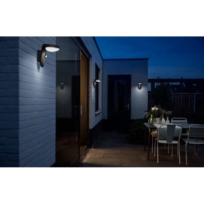 Philips - LED Außenwandleuchte mit Sensor LED/9W/230V 4000K IP44