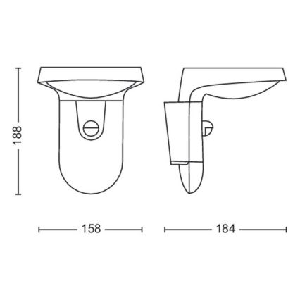 Philips - LED Außenwandleuchte mit Sensor LED/9W/230V 4000K IP44