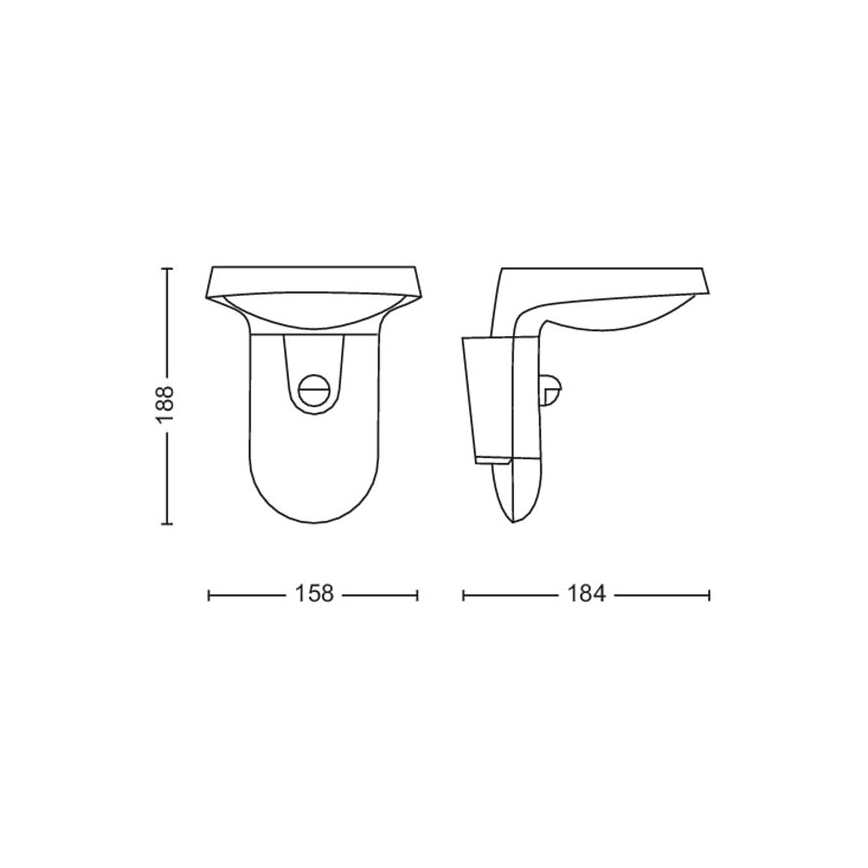 Philips - LED Außenwandleuchte mit Sensor LED/9W/230V 4000K IP44