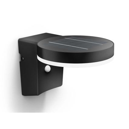 Philips - LED Solar-Wandleuchte mit Bewegungs- und Dämmerungssensor ZONAL LED/1,3W/3,7V 2500 mAh IP44