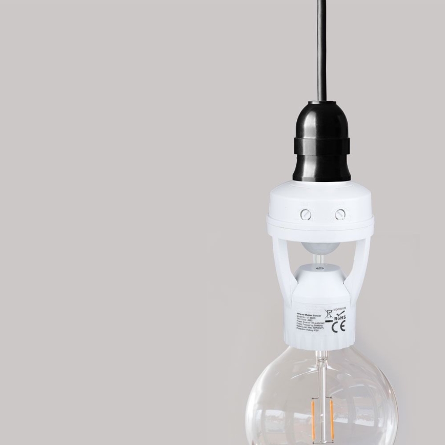 PIR-Sensor für E27-Glühbirne Weiß