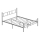 PIRON Metall-Doppelbett 140x200 cm, weiß – Tragfähigkeit 200 kg