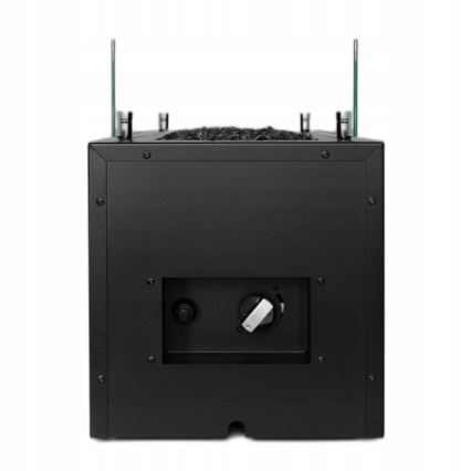 Planika - Outdoor-Gaskamin 41,4x69,8 cm 10kW 1xAAA schwarz + Schutzabdeckung