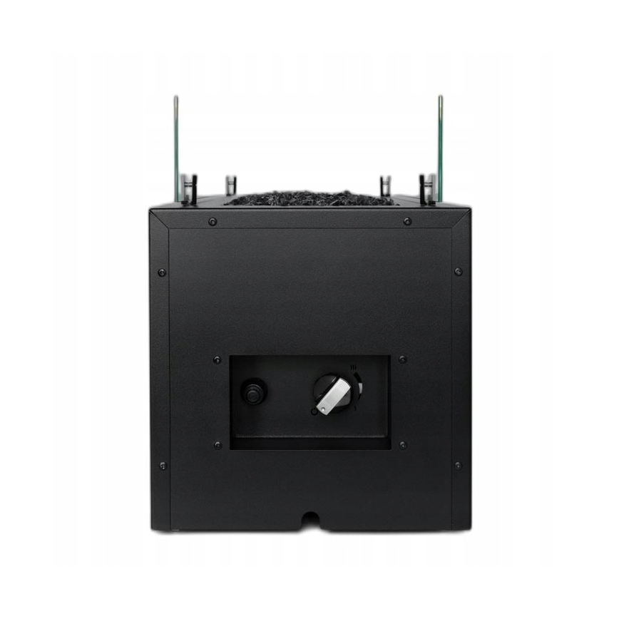 Planika - Outdoor-Gaskamin 41,4x69,8 cm 10kW 1xAAA schwarz + Schutzabdeckung