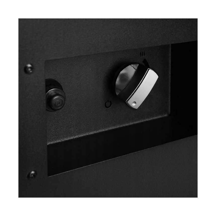 Planika - Outdoor-Gaskamin 41,4x69,8 cm 10kW 1xAAA schwarz + Schutzabdeckung