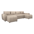 Polsterbare universelle U-förmige Schlafcouch NEWPORT in Beige