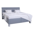 Polsterbett ALIS 160 x 200 cm – mit Stauraum, ohne Matratze, hellgrau