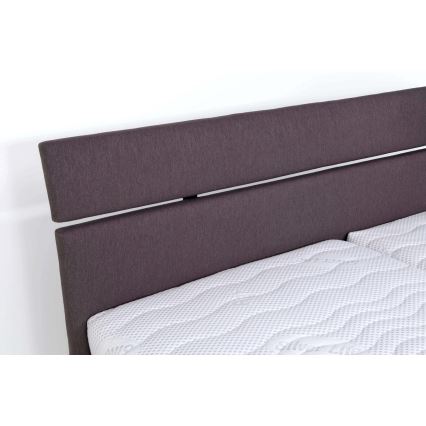 Polsterbett mit Matratze und Stauraum ALIS 180x200 cm Braun