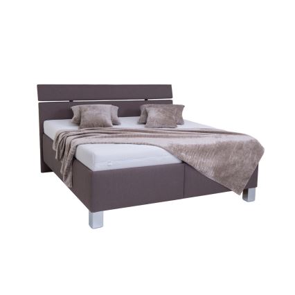 Polsterbett mit Matratze und Stauraum ALIS 180x200 cm Braun