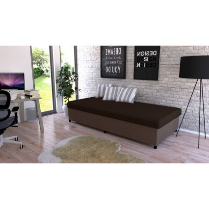 Polsterbett mit Stauraum CORY 80x200 Braun
