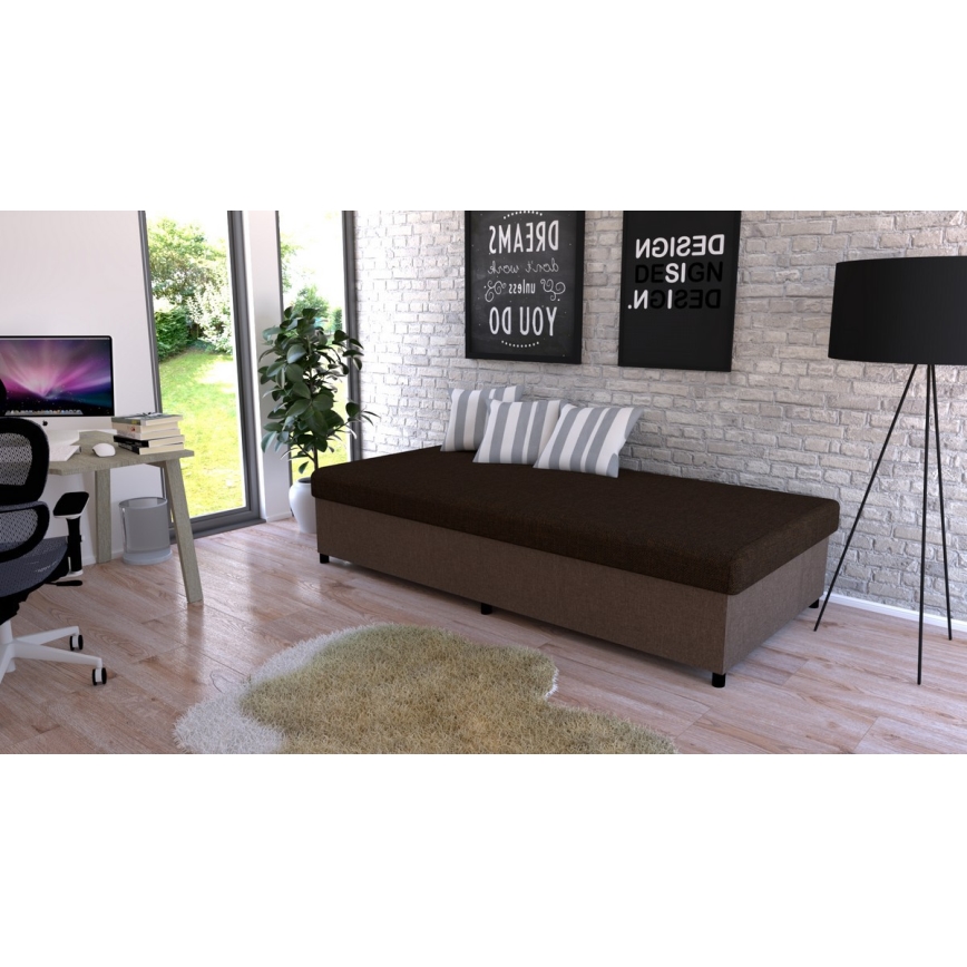 Polsterbett mit Stauraum CORY 80x200 Braun