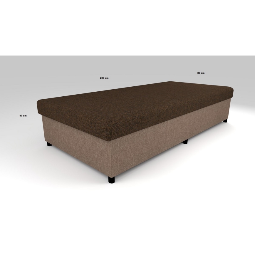 Polsterbett mit Stauraum CORY 80x200 Braun