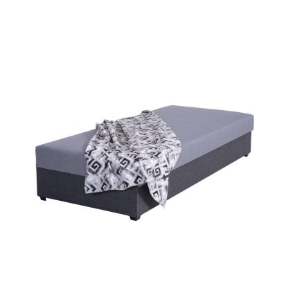 Polsterbett mit Stauraum JACOB XL, Belastbarkeit 130 kg, 90x200 cm, grau