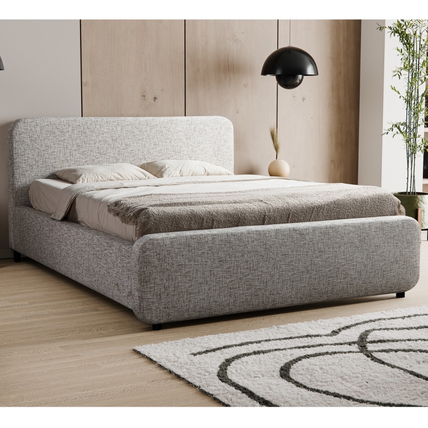 Polsterbett LAJLA 180x200 cm ohne Matratze, beige