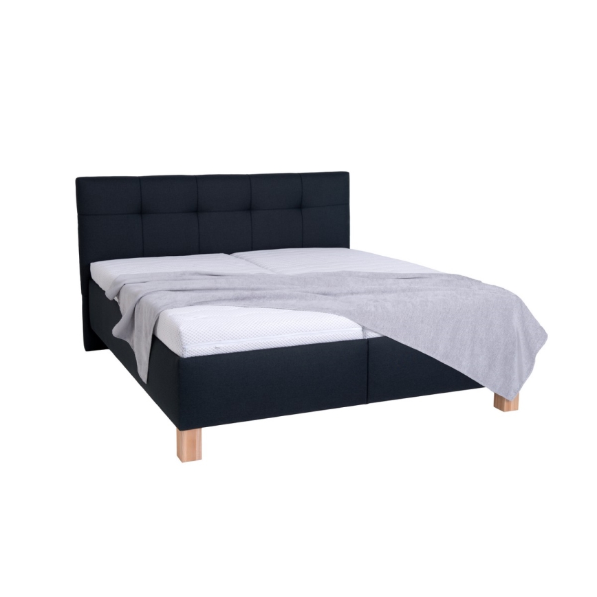 Polsterbett MARIA 160x200 cm mit Bettkasten, ohne Matratze, Anthrazit