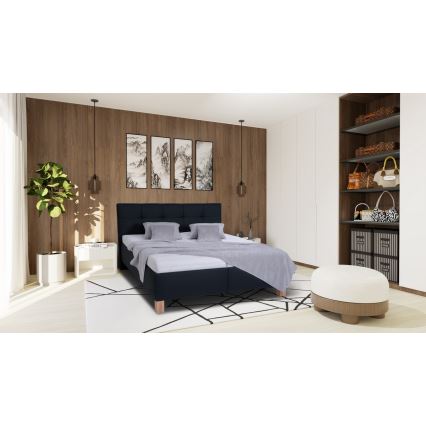 Polsterbett MARIA 160x200 cm mit Matratze und Stauraum, Anthrazit
