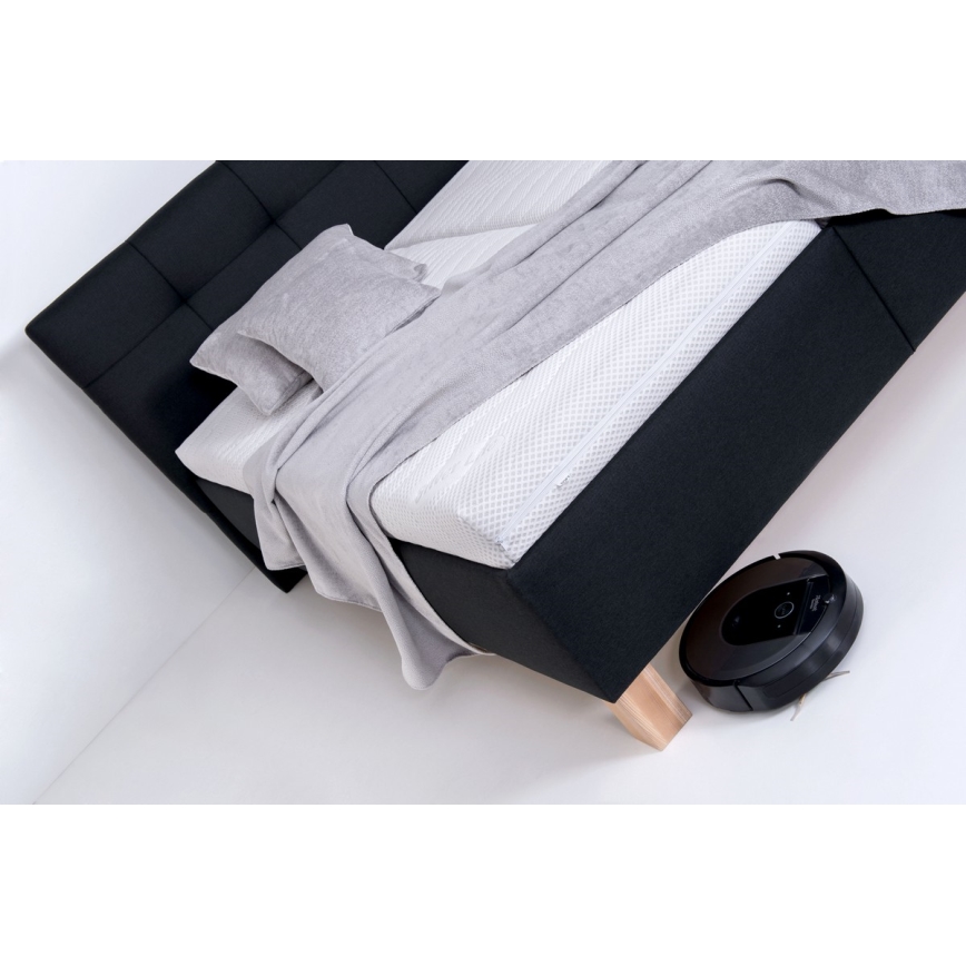 Polsterbett MARIA 180x200 cm mit Matratze und Bettkasten, anthrazit