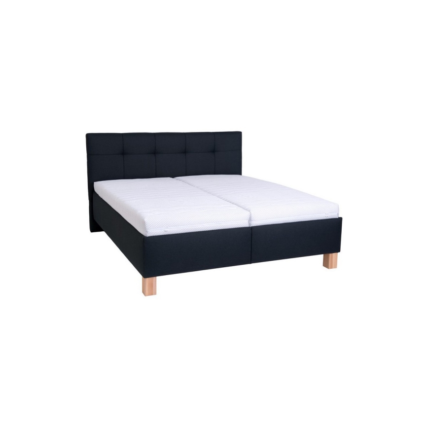 Polsterbett MARIA 180x200 cm mit Matratze und Stauraum, Anthrazit