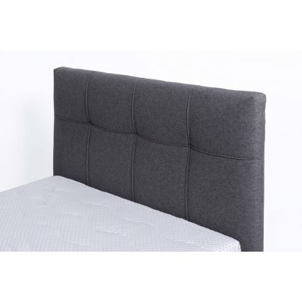 Polsterbett MARIA ONE 90x200 cm mit Matratze und Stauraum, grau