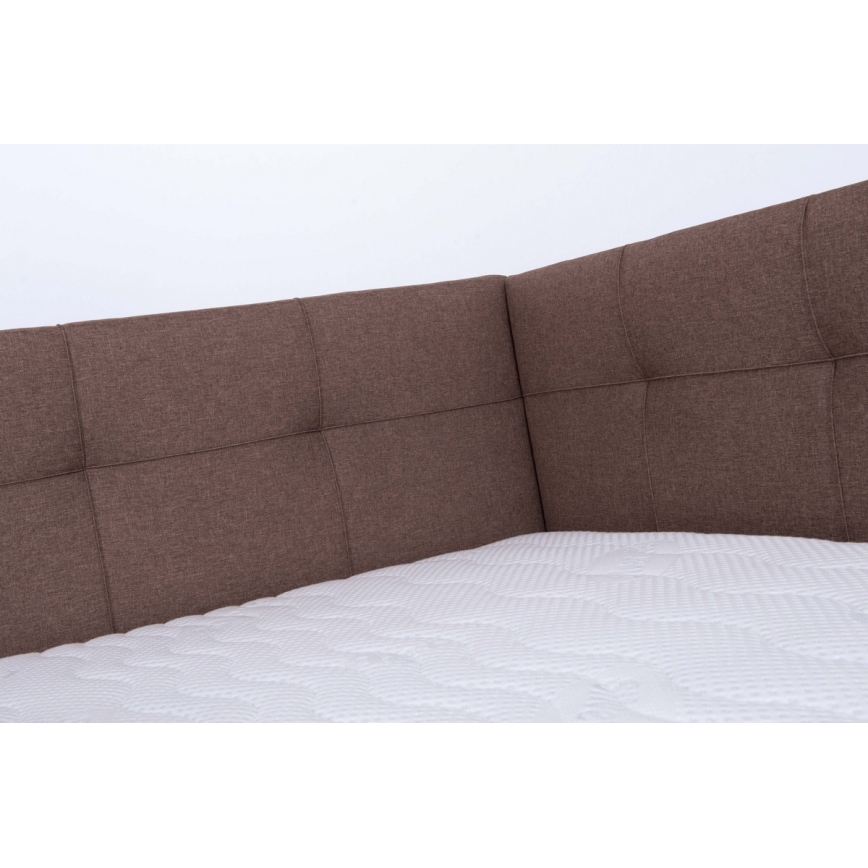 Polsterbett mit Matratze und Stauraum MARIA PETITE 120x200 cm Braun