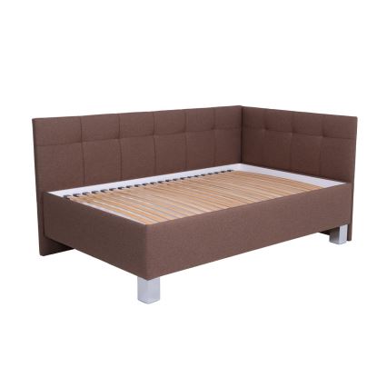 Polsterbett mit Matratze und Stauraum MARIA PETITE 120x200 cm Braun